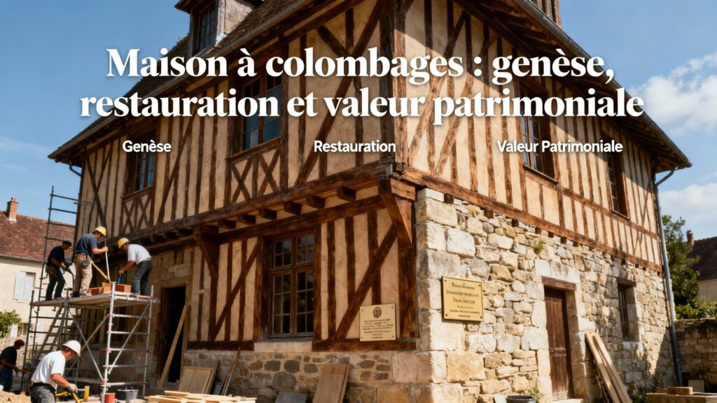 Maison à colombages : genèse, restauration et valeur patrimoniale avec texte