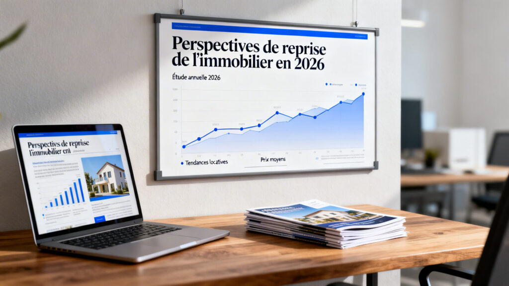 Perspectives de reprise de l'immobilier en 2026 avec texte